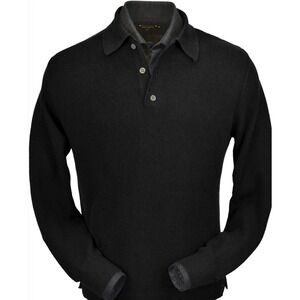 Peru‎ Unlimited Pima Cotton Long Sleeve Polo Shirt Menswear Casual sz L